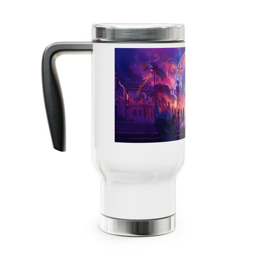 GM FarcastHER Stainless Steel Travel Mug with Handle, 14oz