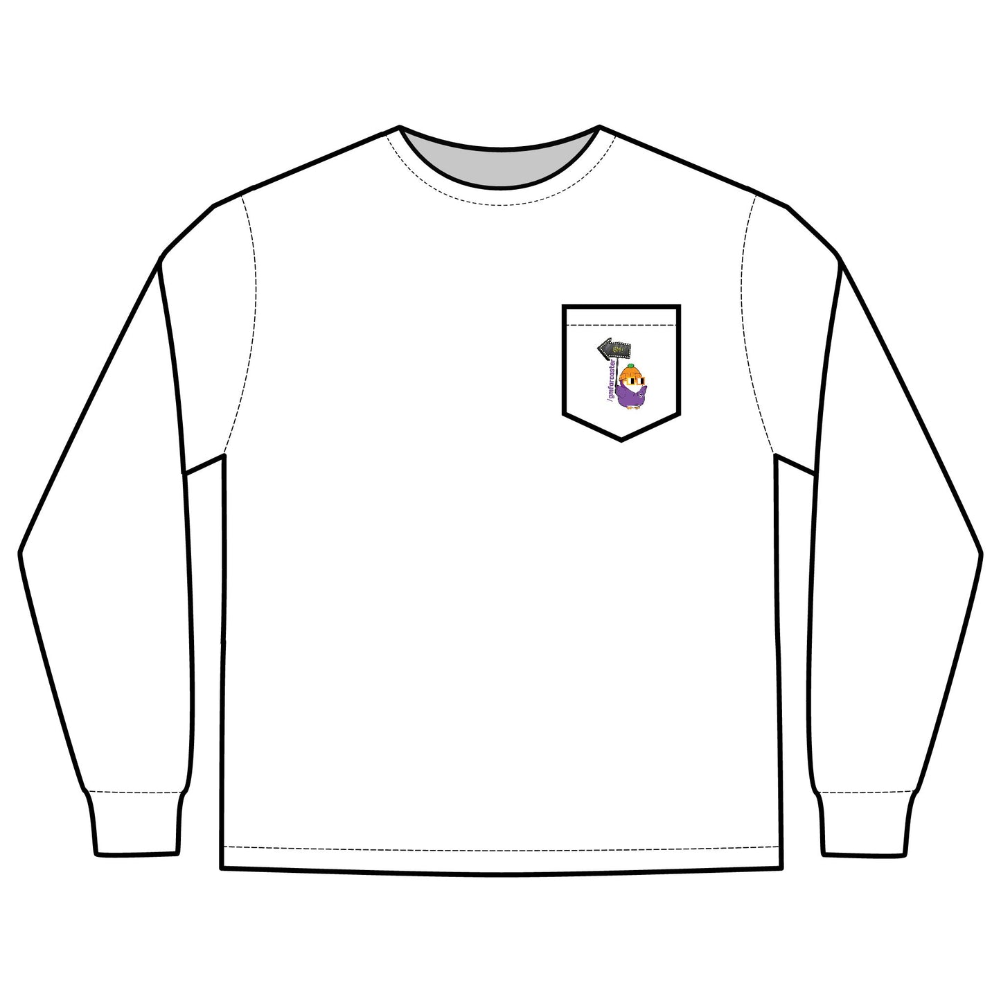 Lil Pudgy GM Unisex Long Sleeve Pocket T-Shirt