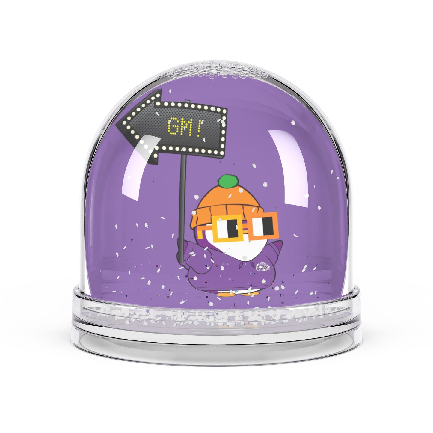 Lil Pudgy GM Snow Globe