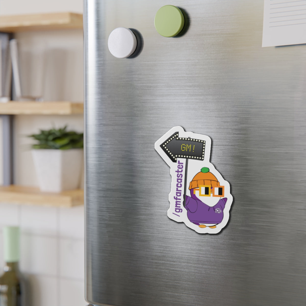 Lil Pudgy GM Magnet