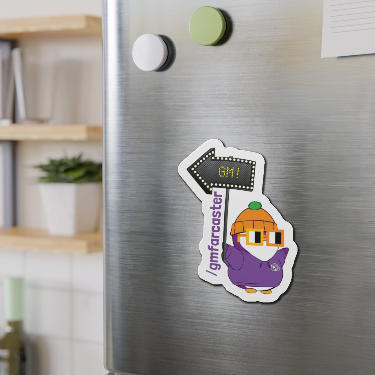 Lil Pudgy GM Magnet