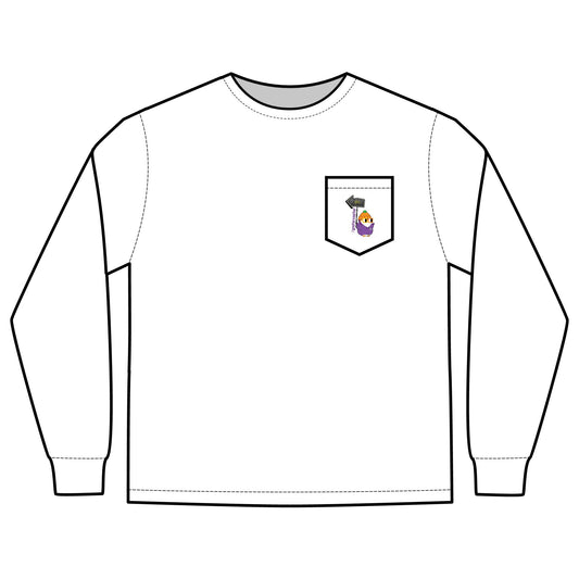 Lil Pudgy GM Unisex Long Sleeve Pocket T-Shirt