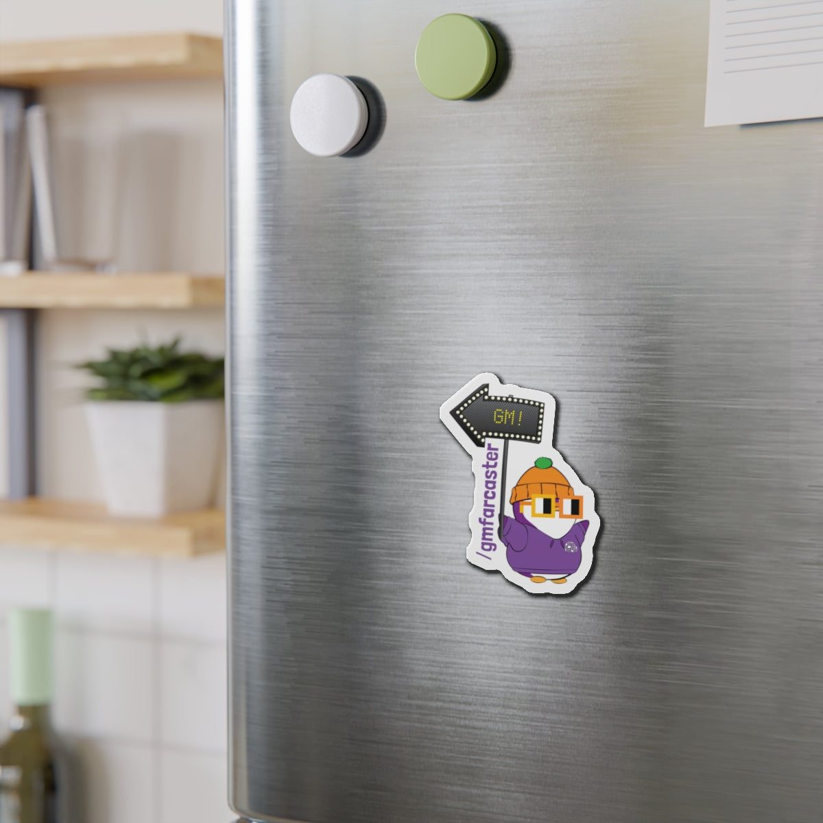 Lil Pudgy GM Magnet