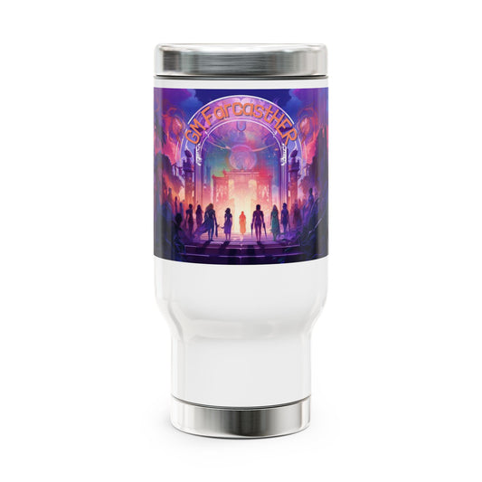 GM FarcastHER Stainless Steel Travel Mug with Handle, 14oz